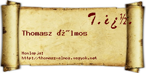 Thomasz Álmos névjegykártya